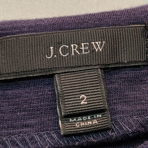 J Crew Dress Blue Short Sleeve Striped Front Womens 2 - Picture 4 of 6